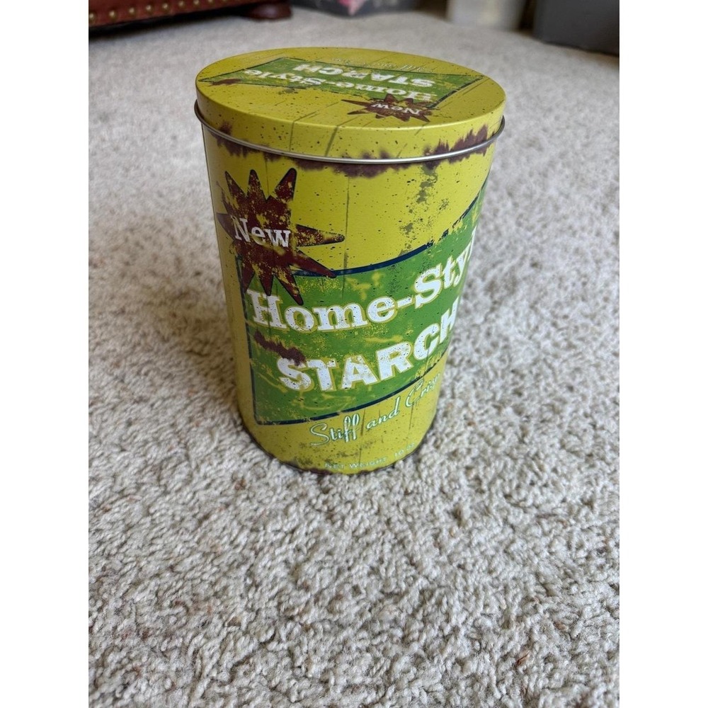 Ohio Wholesale Home-Style Starch Vintage Style Decorative Metal‎ Storage Tin Can